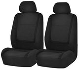 FH Group FB032ORANGE114 Orange Unique Flat Cloth Car Seat Cover (w. 4 Detachable Headrests and Solid Bench)